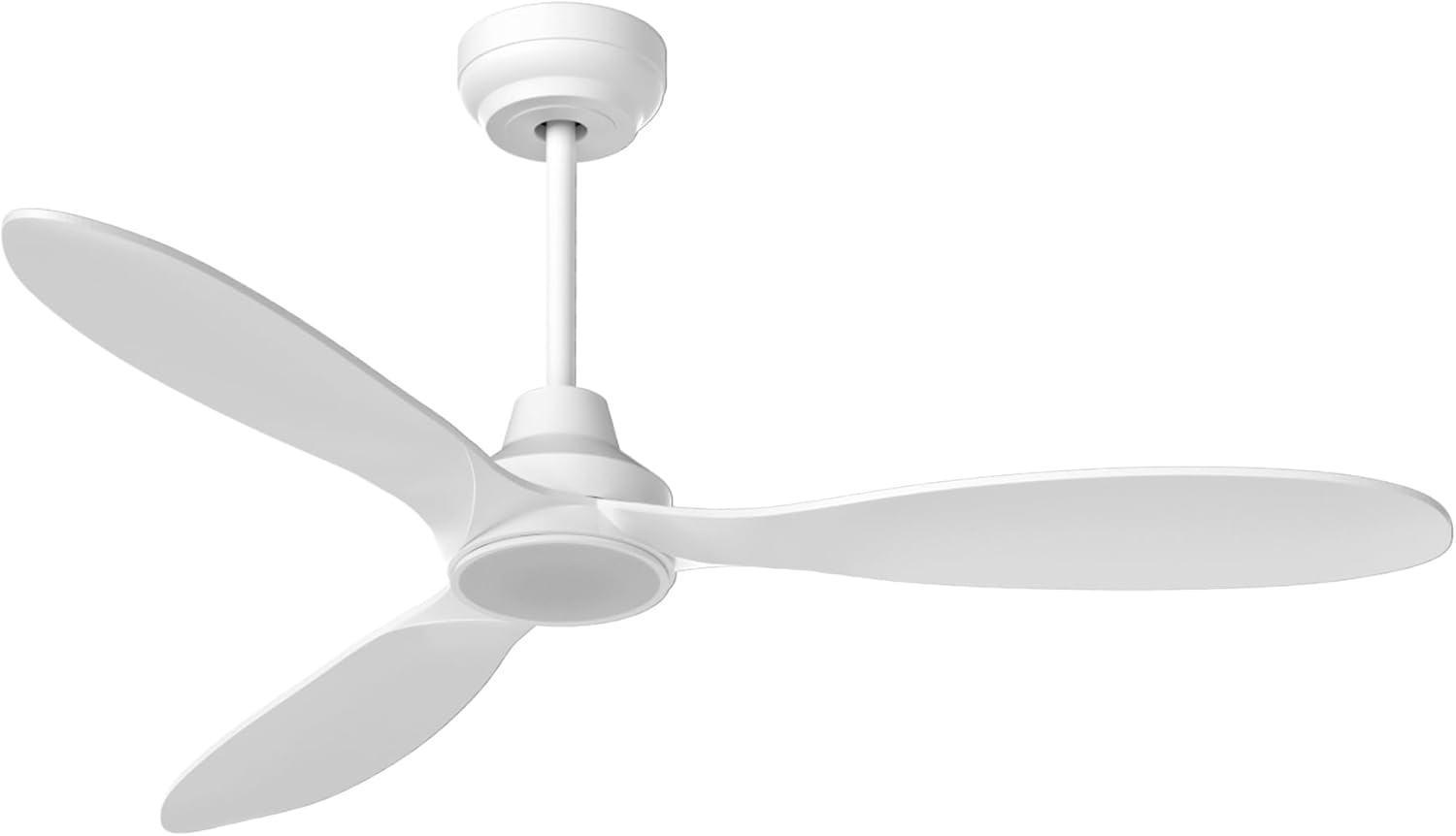 AUCT 12335 - $140 Ovlaim 52 Inch White Ceiling Fans with Lights and Remot