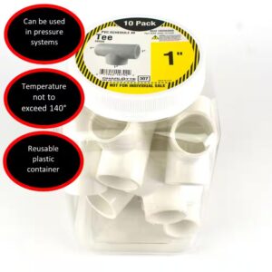 AUCT 13312 - 1 in. PVC S x S x S Tee Pro Pack (10-Pack)