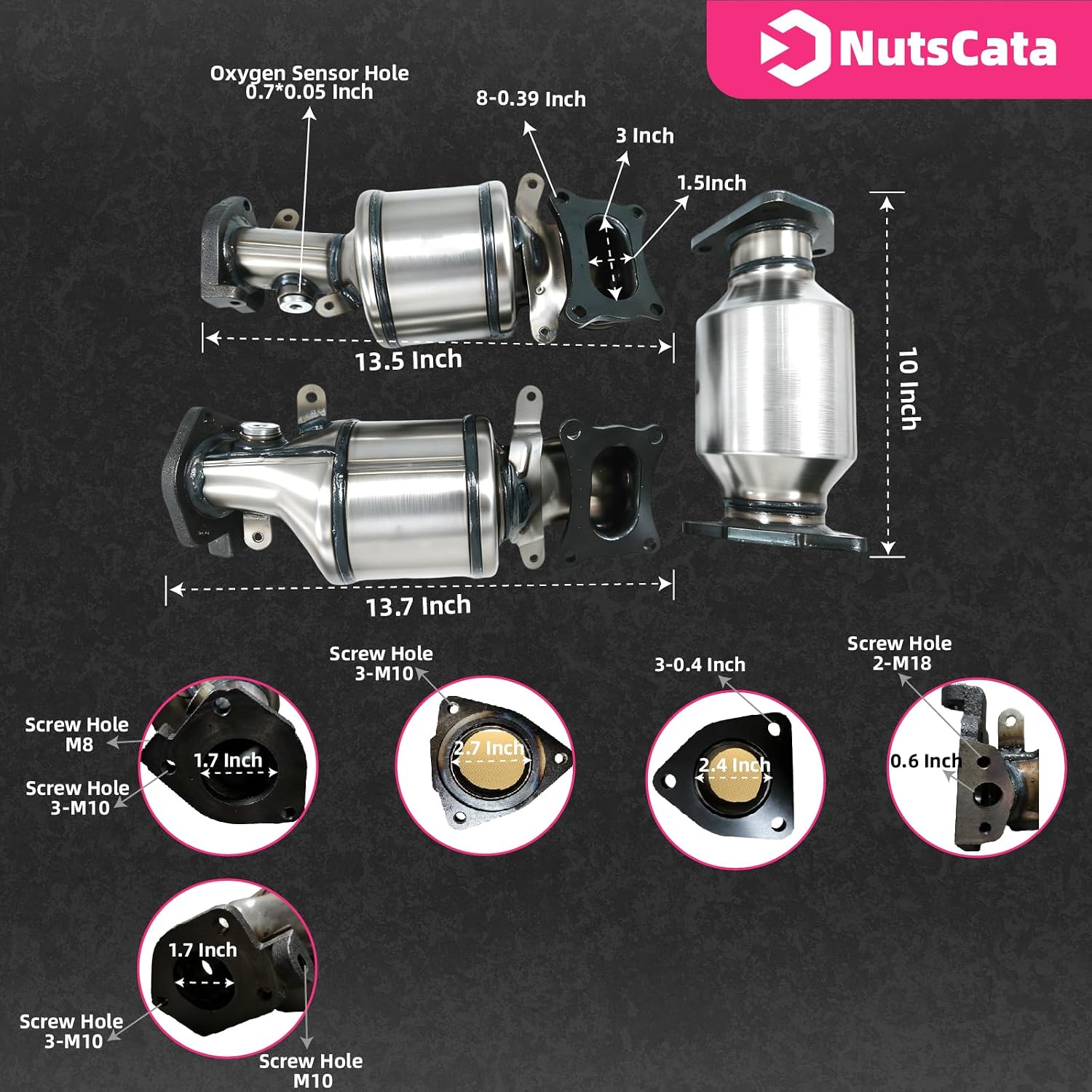 AUCT 14316 - $245 3Pcs Catalytic Converter Compatible with 2008-2015 Hond - Image 4