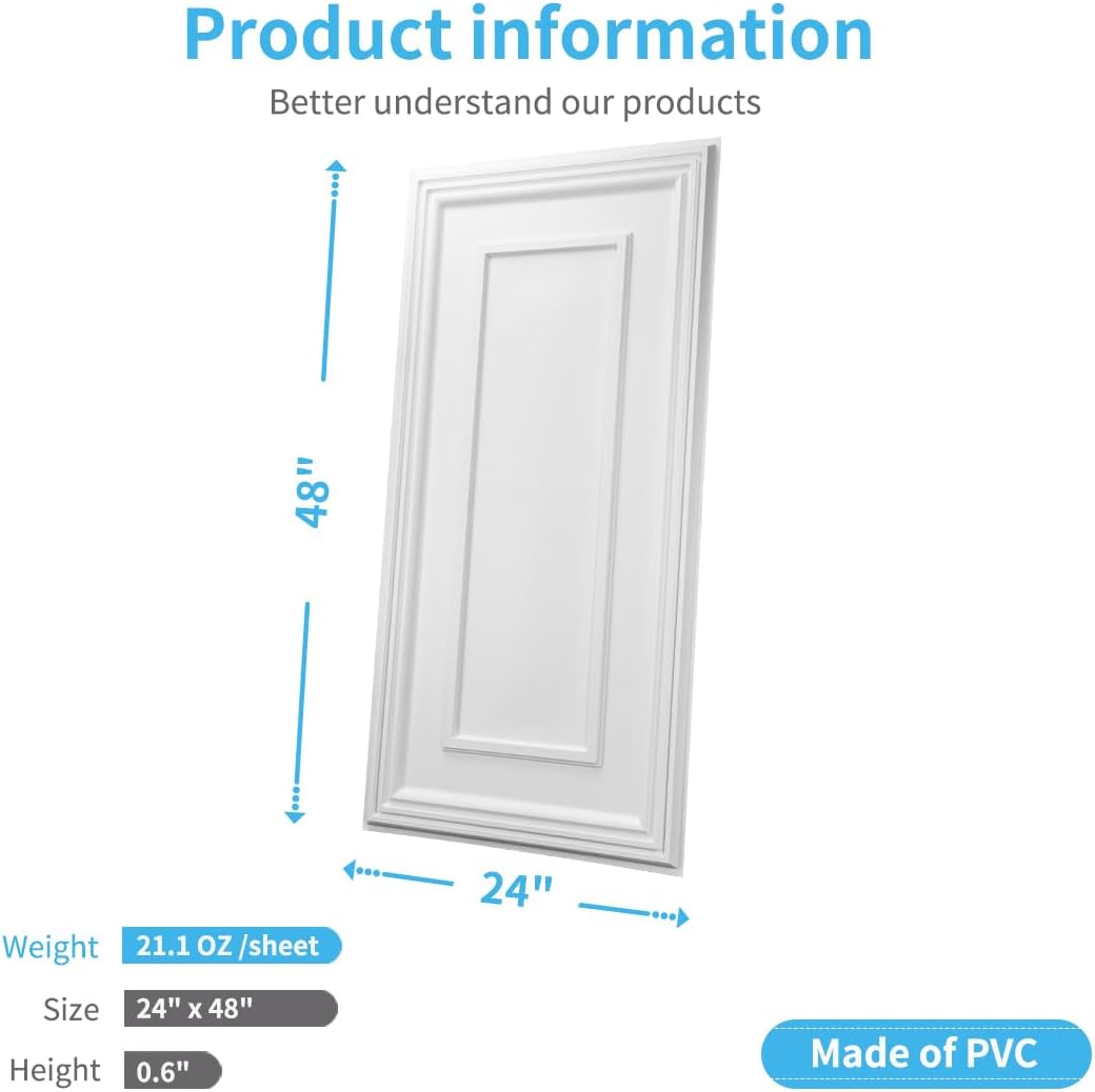 AUCT 14323 - $82 Art3d Drop Ceiling Tiles, 24x48in. White (12-Pack), Poly - Image 4