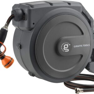 AUCT 14225 - $154 Giraffe Tools Retractable Garden Hose Reel 1/2 Inch x 1