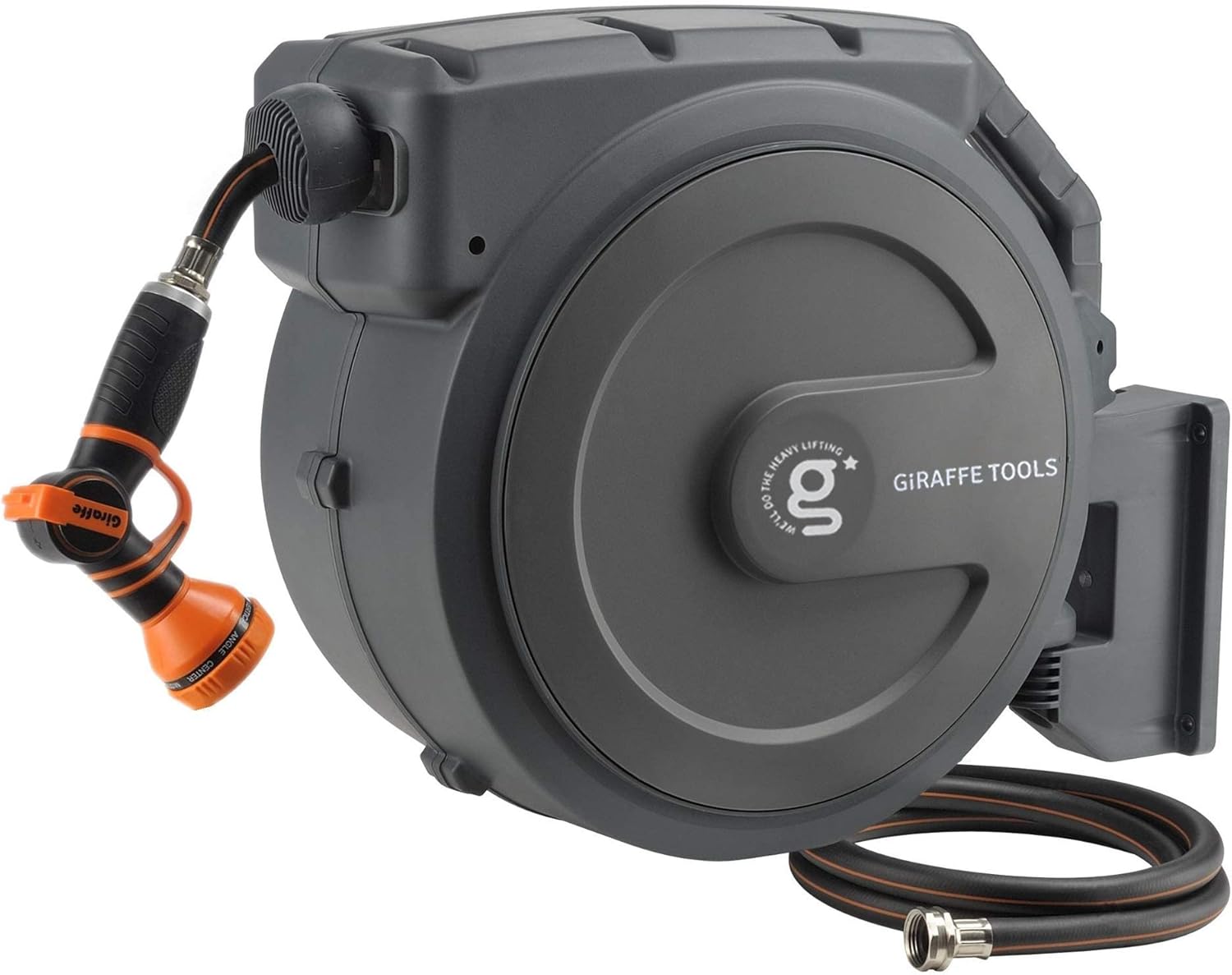 AUCT 14225 - $154 Giraffe Tools Retractable Garden Hose Reel 1/2 Inch x 1