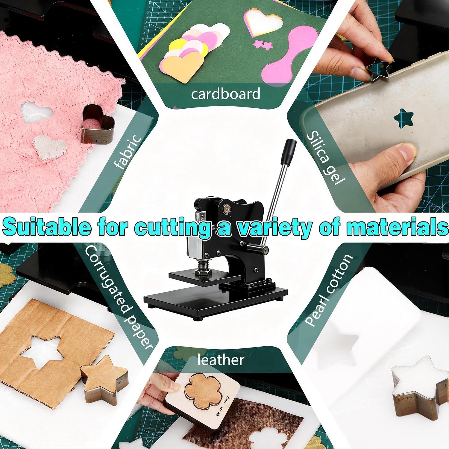 AUCT 14281 - $130 1.5 Ton Leather Cutting Machine,12x9cm Leather Hand Pre - Image 2