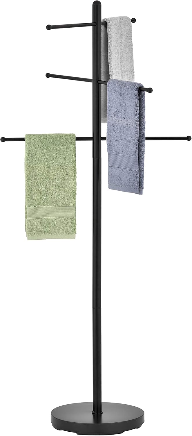 AUCT 14106 - $61 MyGift 6 Bar Outdoor Towel Rack for Pool, Free Standing