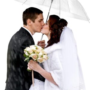 AUCT 13388 - $58 10 Pack Clear Wedding Umbrellas Auto Open Windproof Tran