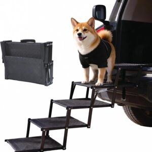 AUCT 13373 - $60 Dog Stairs 5 Steps Foldable Dog Ramp with Non-Slip Surfa