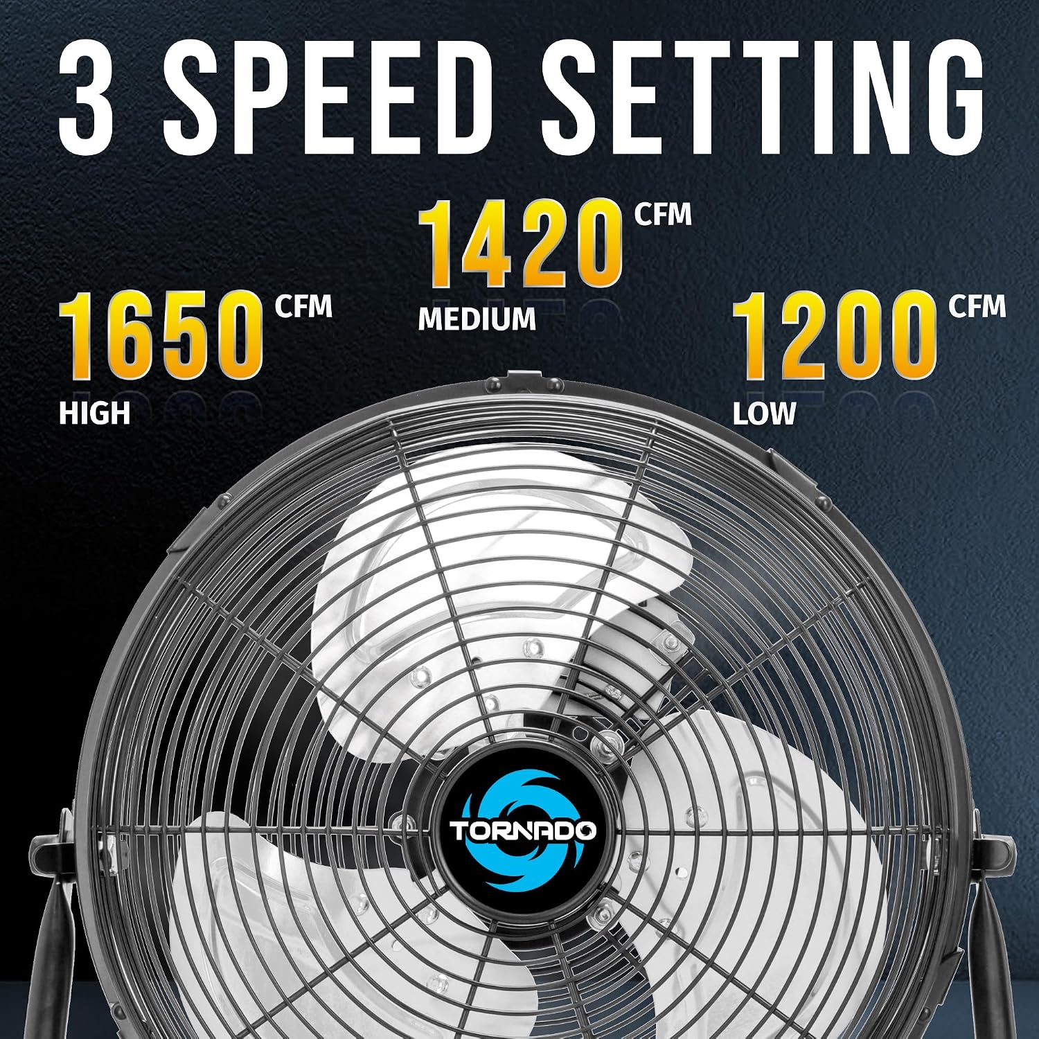 AUCT 14148 - Tornado 12 Inch High Velocity Cooling Floor Fan, 3-Speed Ind - Image 3