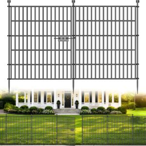 AUCT 13793m - $136 10 Panels No Dig Decorative Outdoor Garden Fence with G