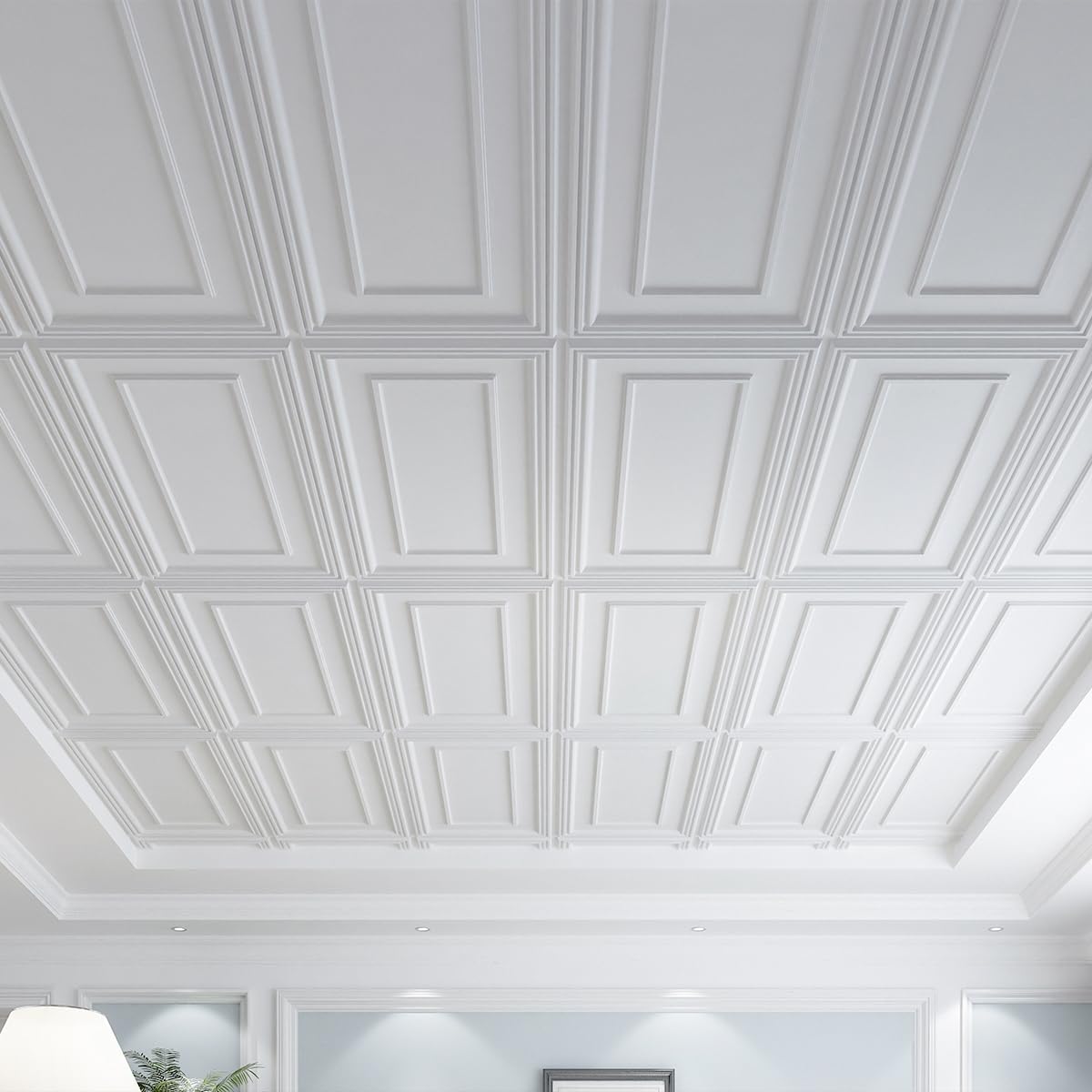 AUCT 14323 - $82 Art3d Drop Ceiling Tiles, 24x48in. White (12-Pack), Poly - Image 2