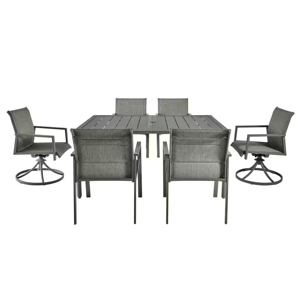 AUCT 14295 - $499 Hampton Bay Westgrove 7-Peice Metal Sling Outdoor Dinin - Image 3