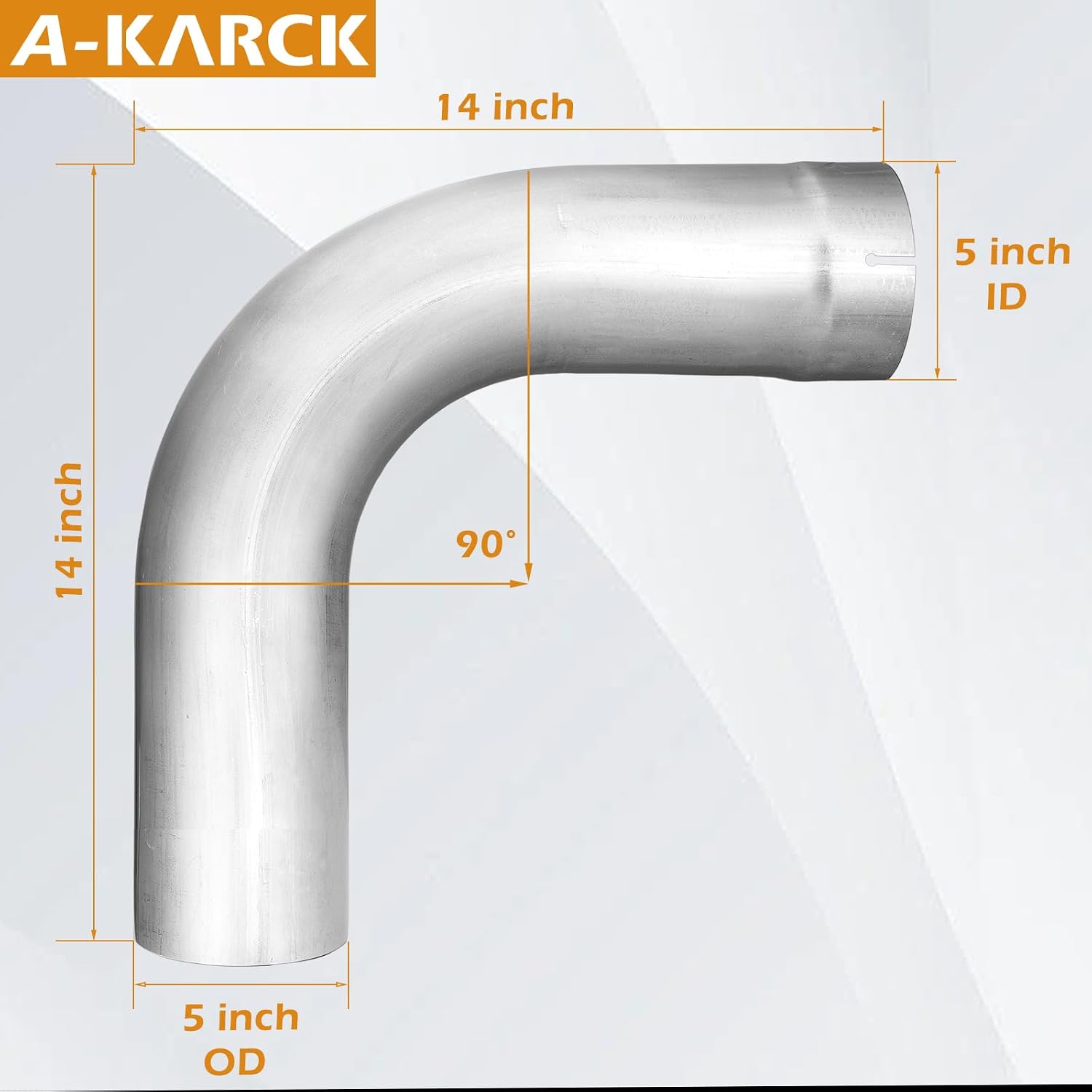 AUCT 14340 - $58 A-KARCK Exhaust 90 Degree Tube 5" OD, Exhaust Elbow 90 D - Image 2