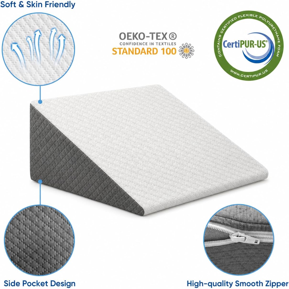 AUCT 13198 - OAISZ Wedge Pillow for Sleep Apnea, Bed Wedge Pillow for Hea - Image 3