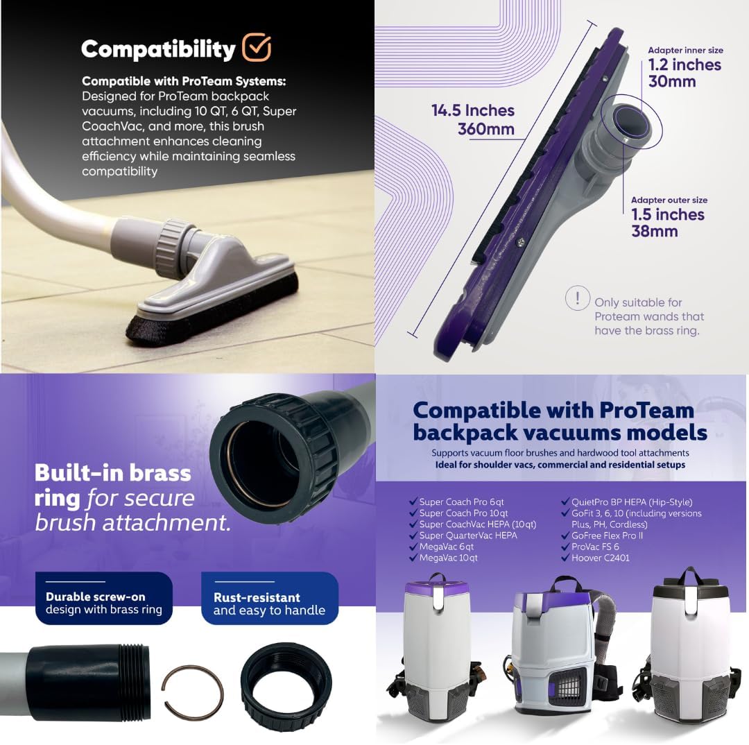 AUCT 13495 - $66 Replacement Wand+Floor+Carpet Brush. Compatible with Pro - Image 2