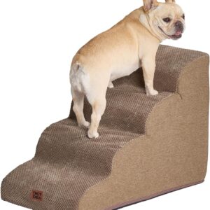 AUCT 13354 - EHEYCIGA Curved Dog Stairs Ramp for High Beds 19.7" H, 4-Ste
