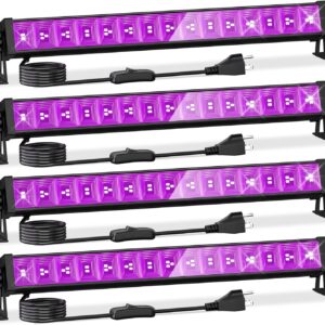 AUCT 13531 - 4 Pack LED 42W Black Lights, Blacklight Bars with Plug+Switc
