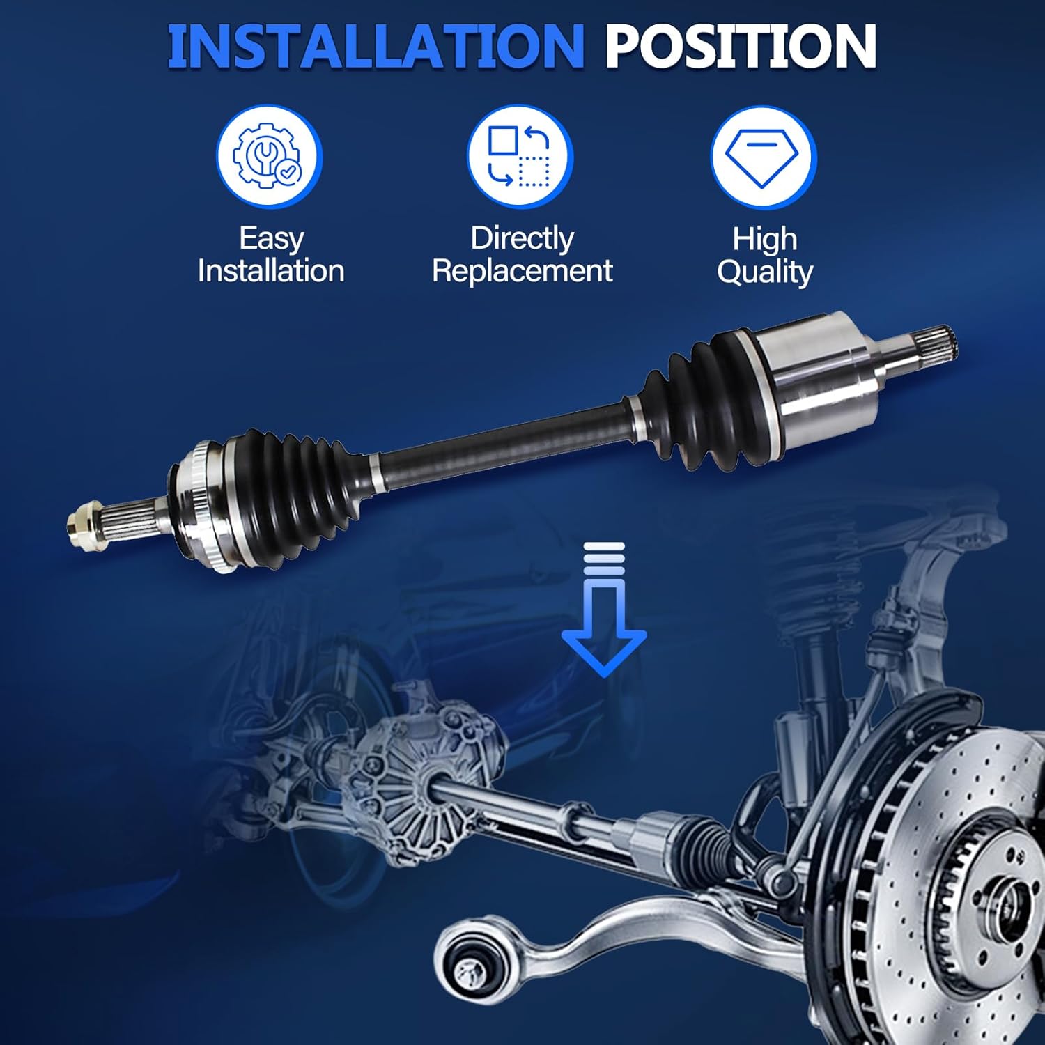 AUCT 12373 - $226 Maxfavor AWD CV Axle fit for 2013 2014 2015 2016 2017 2 - Image 4