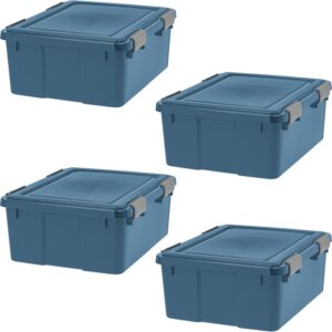 AUCT 12493 - $80 IRIS USA WeatherPro 31 Qt Eco-Friendly Storage Bins with