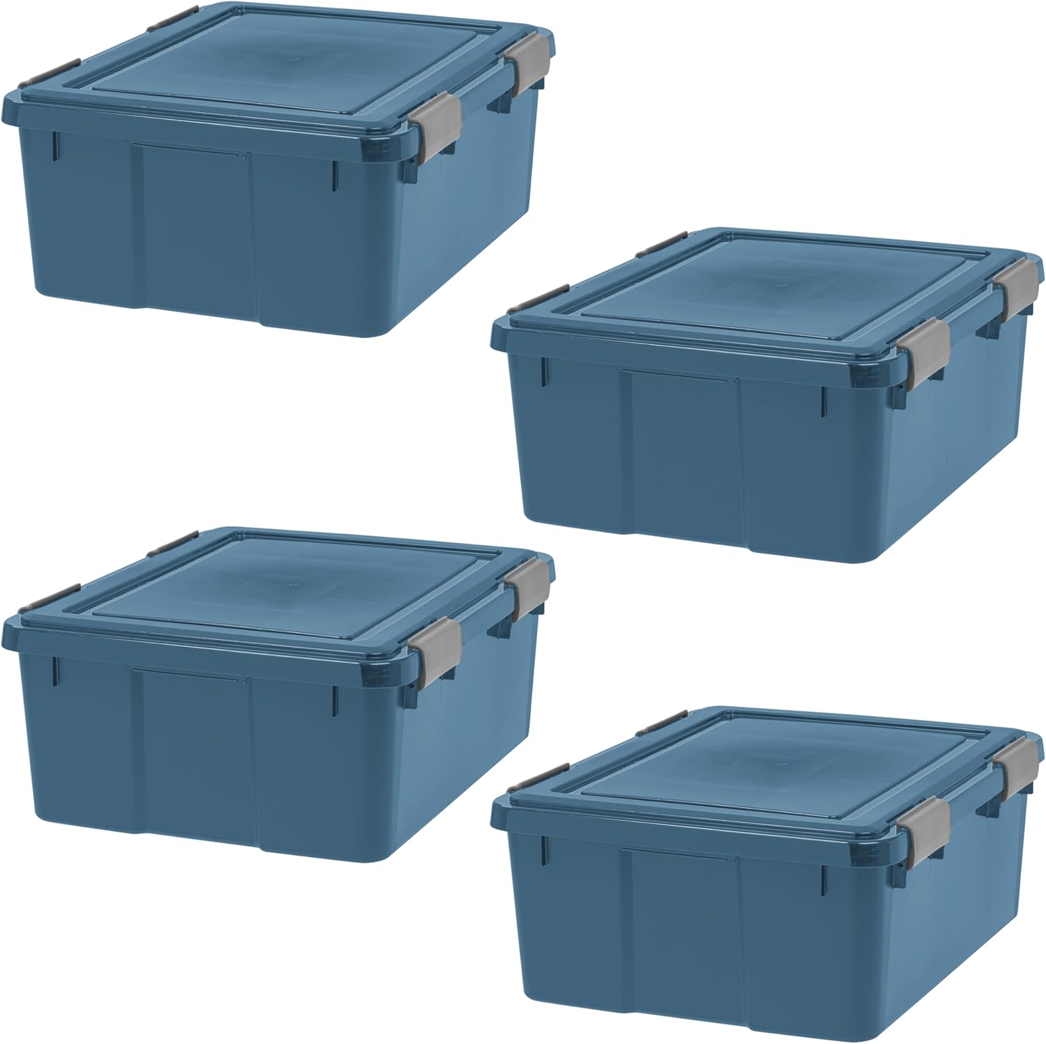 AUCT 12493 - $80 IRIS USA WeatherPro 31 Qt Eco-Friendly Storage Bins with