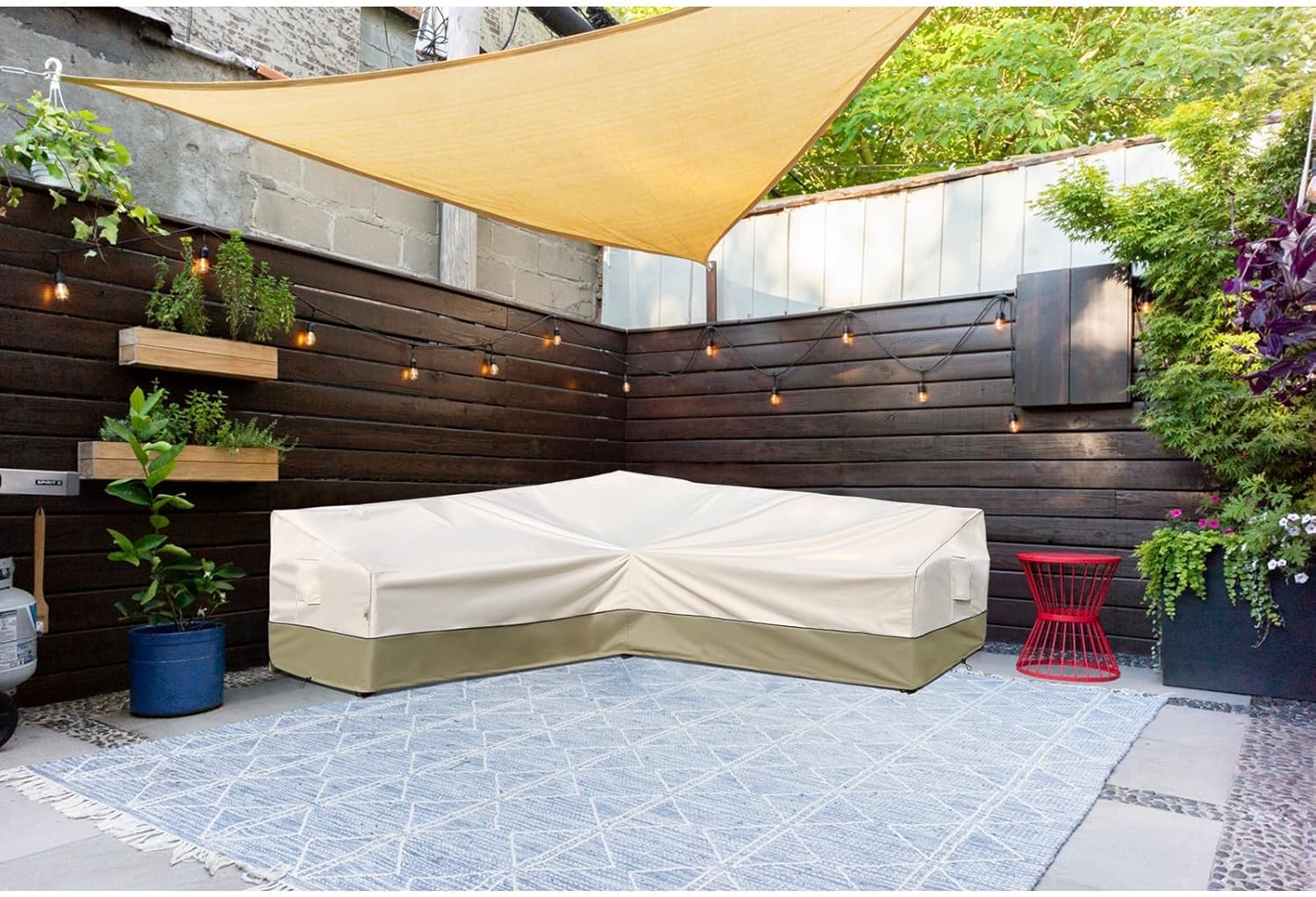 AUCT 13202 - $66 Outdoor Sectional Patio Furniture Covers - Waterproof Ri - Image 2