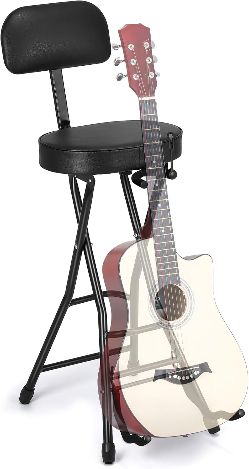 AUCT 14195 - $86 Colingmill Guitar Stool with Thick Padded Cushion, Guita