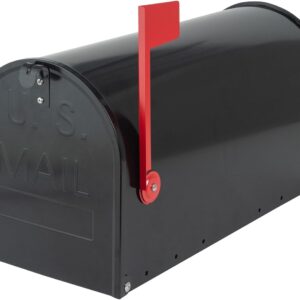 AUCT 13225 - $70 Large Mailboxes for Outside, RAINHOL Black Metal Mailbox