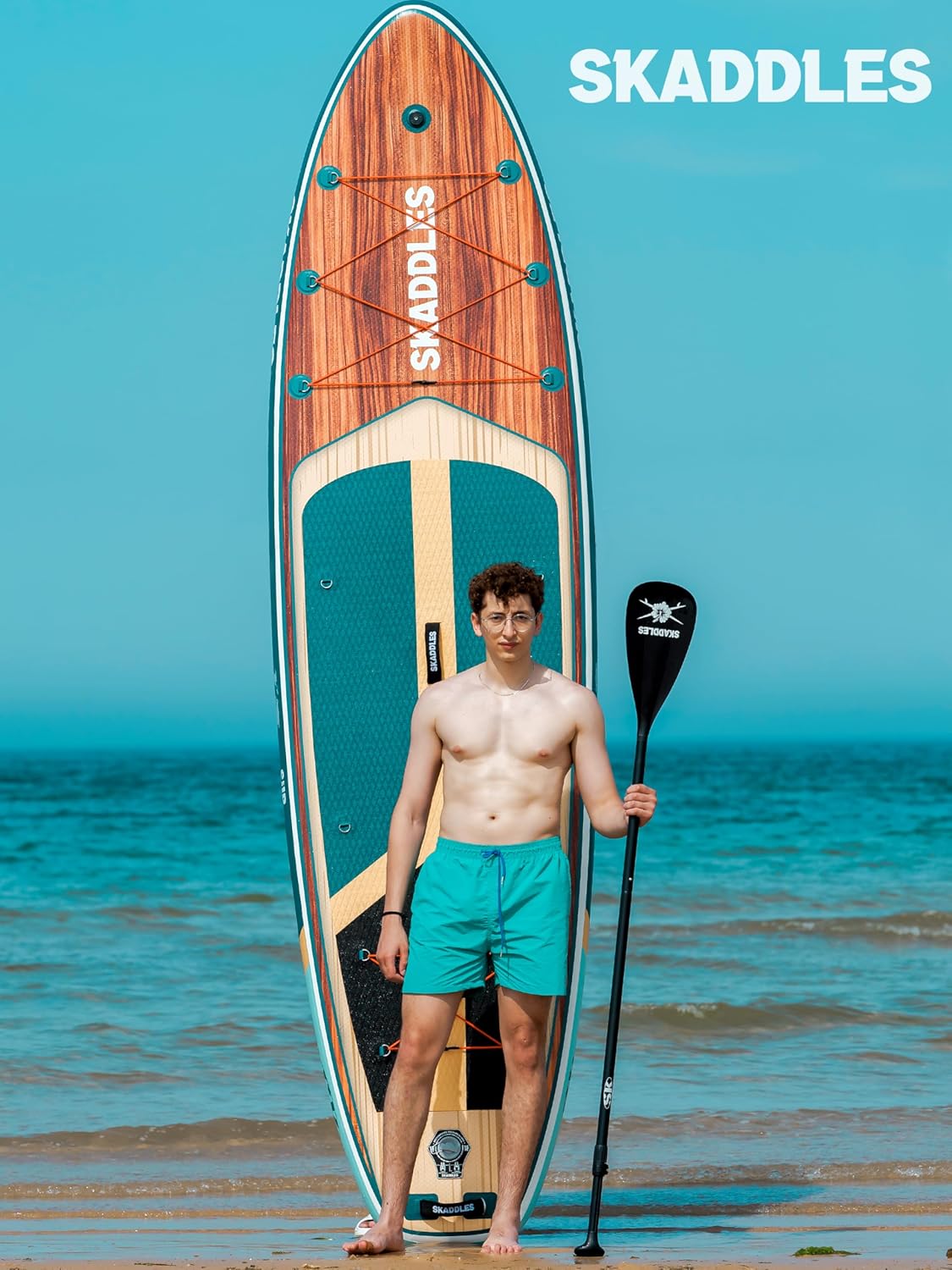 AUCT 14206 - $190 11' Inflatable Stand Up Paddle Board Extra Wide SUP f - Image 4