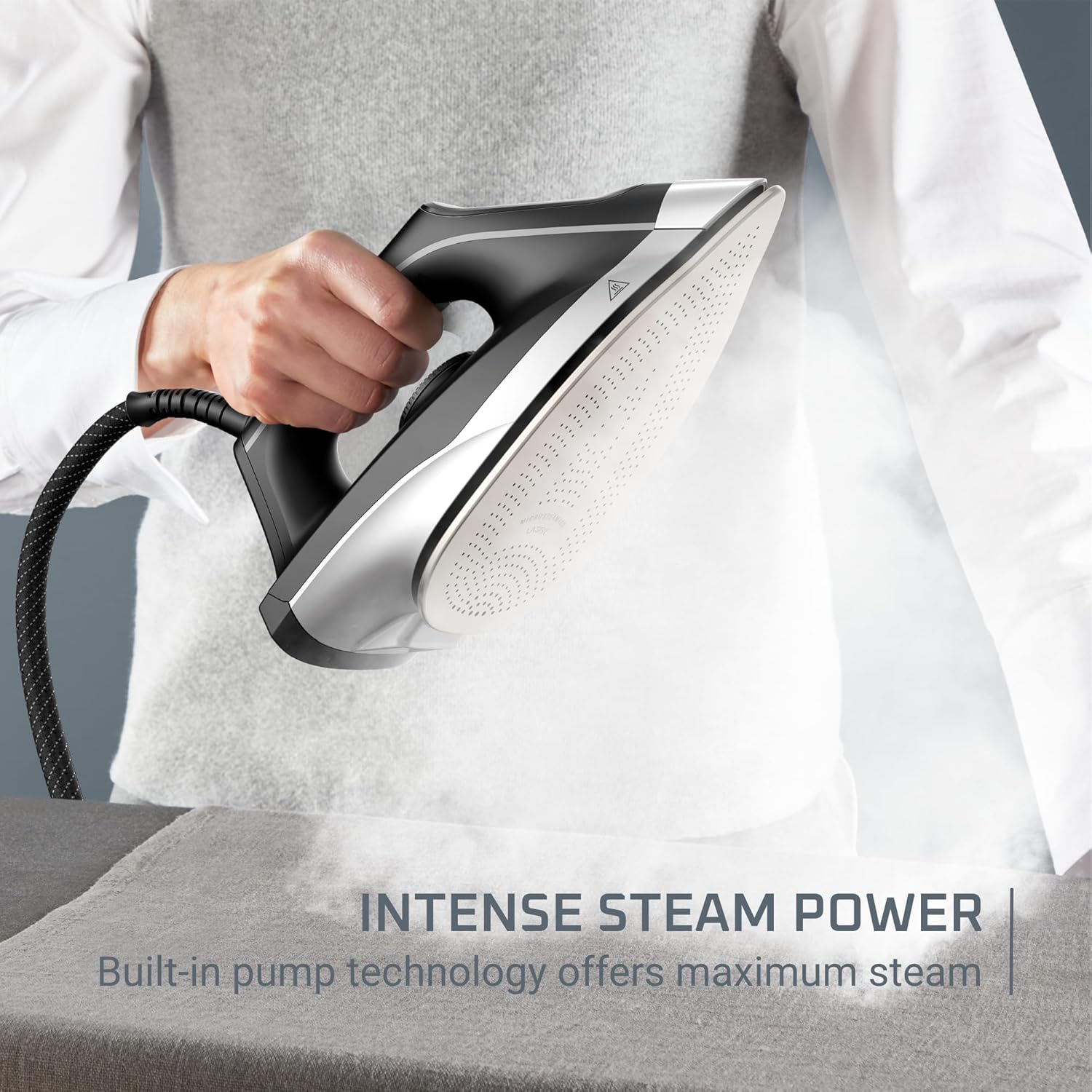AUCT 13713 - $200 Rowenta Iron Steamer for Clothes Master Steam Station, - Image 3