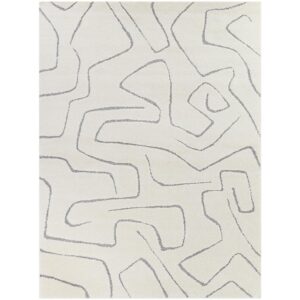 AUCT 14375r - $103 Tanya Grey 5 ft. 3 in. x 7 ft. Abstract Area Rug