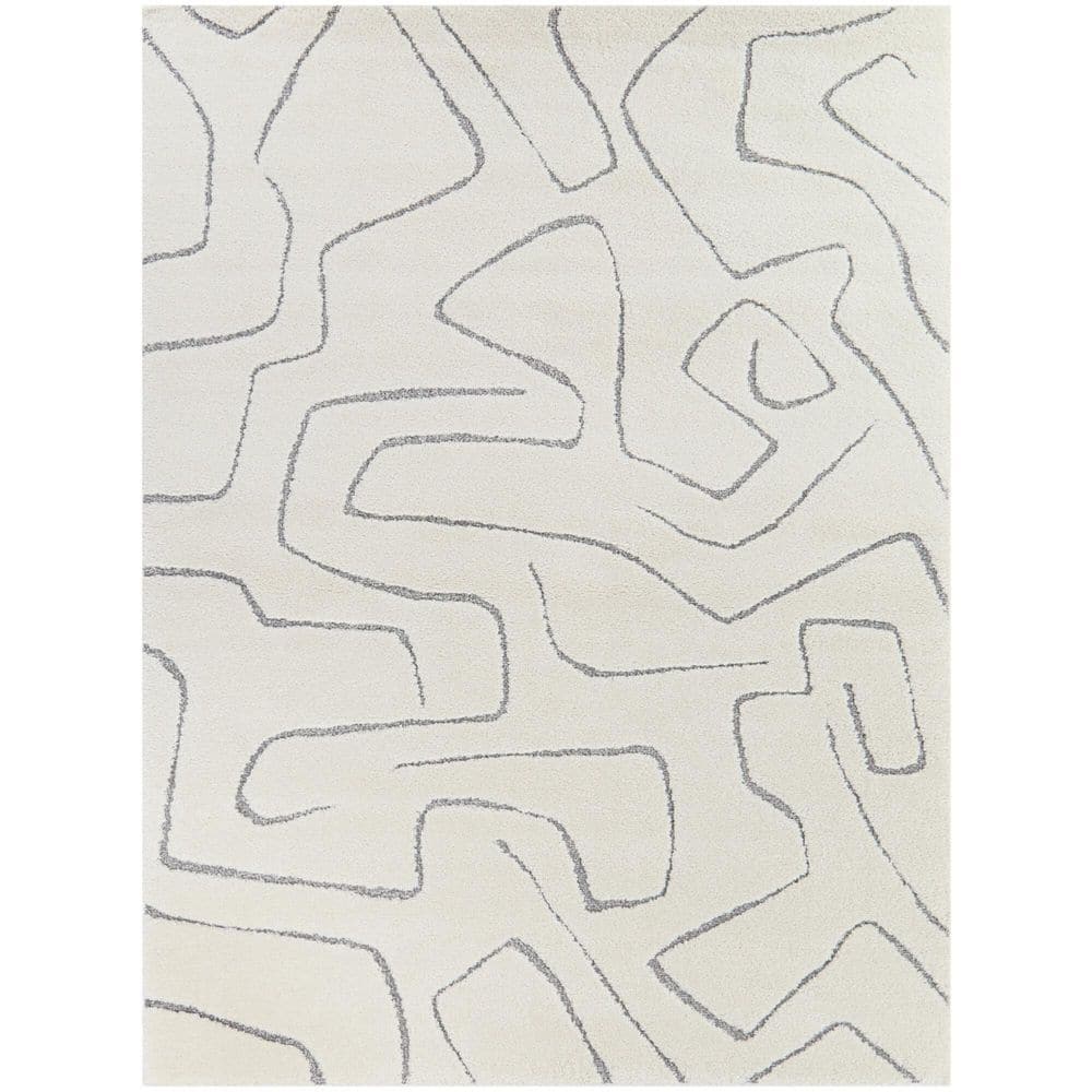 AUCT 14375r - $103 Tanya Grey 5 ft. 3 in. x 7 ft. Abstract Area Rug