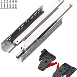 AUCT 15668 - 22 Inch 1 Pair Undermount Soft Close Drawer Slides Full Extension Drawer Glides Runners wi