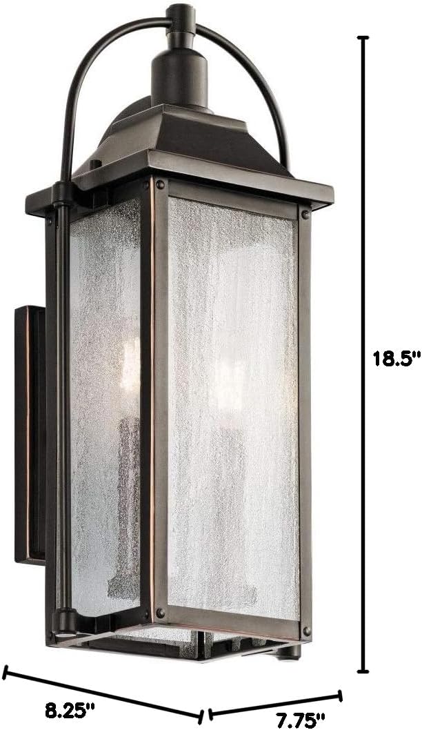 AUCT 14740 - $324 Kichler Harbor Row 18.5" 2 Light Outdoor Wall Light wit - Image 4