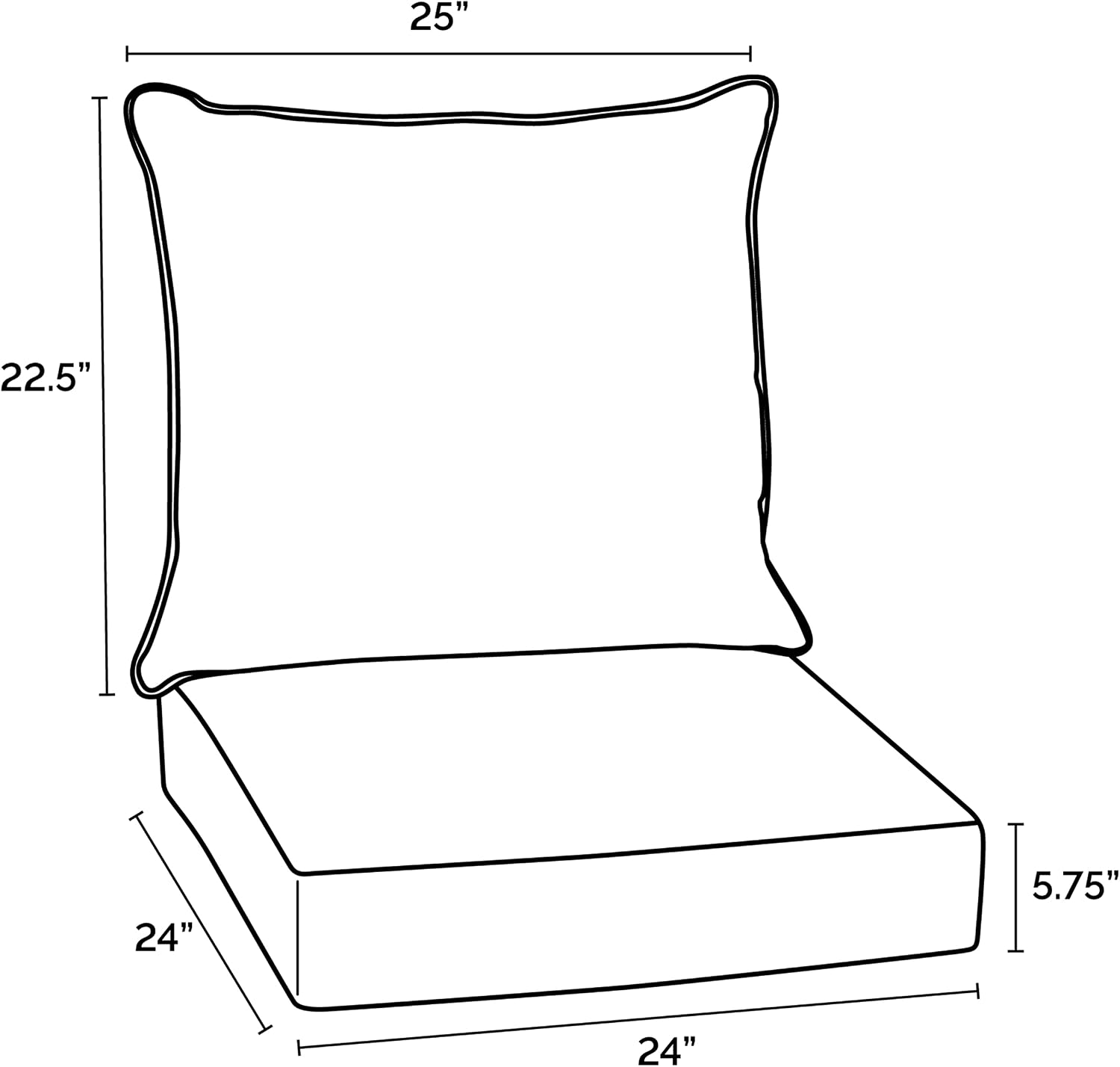 AUCT 15575 - $170 Arden Outdoor Deep Seat Cushion Set (4-Pack), 24 in x 24 in, Weather-Proof, Rain-Proo - Image 4