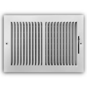 AUCT 17419 - 12 in. x 8 in. 2-Way Steel Wall/Ceiling Register in White