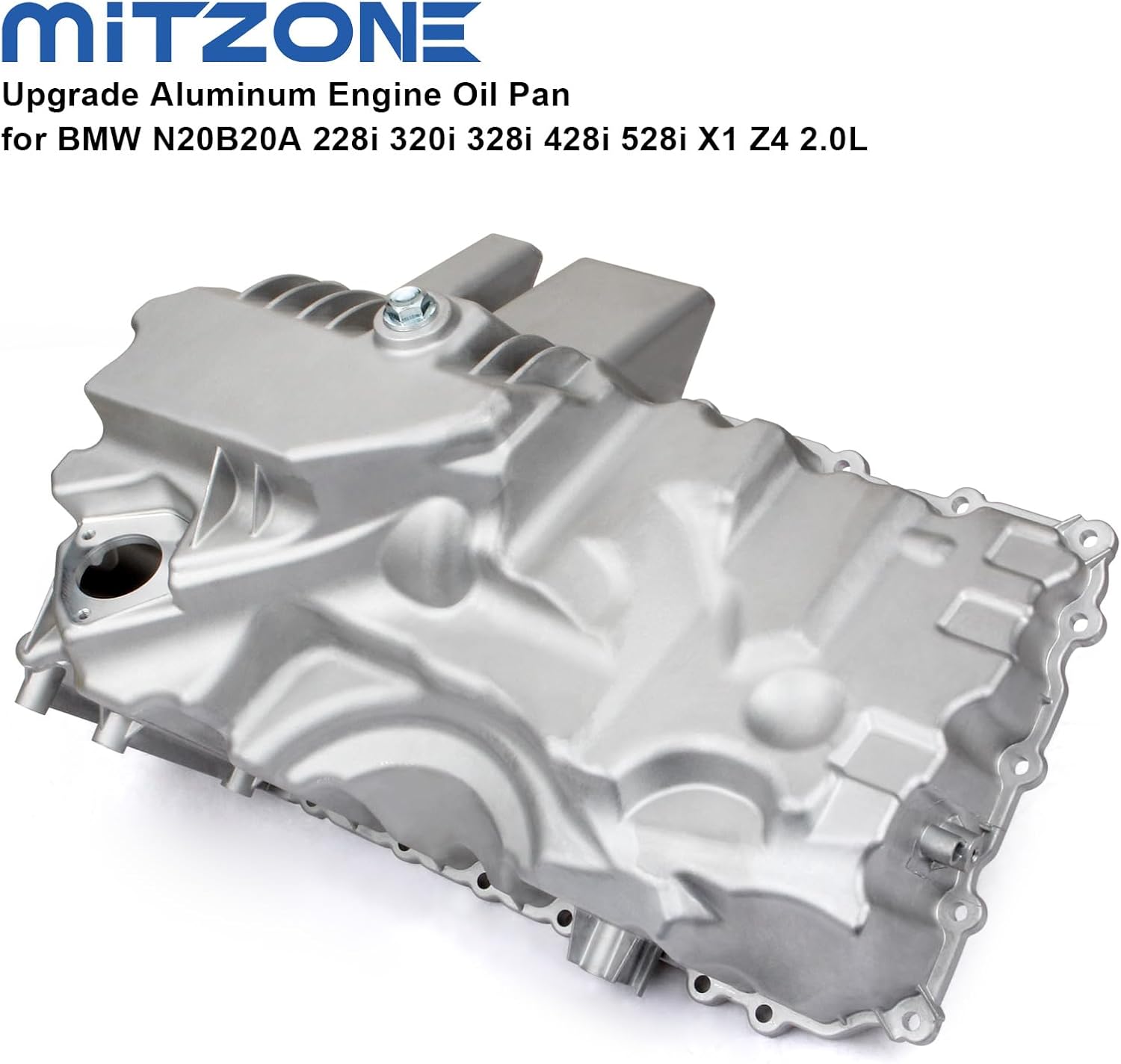 AUCT 17347 - $66 MITZONE Upgrade Aluminum Engine Oil Pan Compatible with 2013-2018 BMW 528i 328i 320i X - Image 3