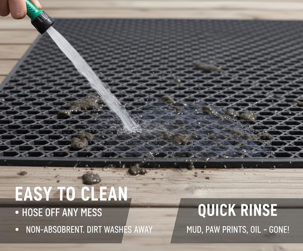 AUCT 14863 - $79 PVC Drainage Floor Mat Non-Slip Commercial Wet Area Mat - Image 4