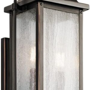 AUCT 14740 - $324 Kichler Harbor Row 18.5" 2 Light Outdoor Wall Light wit