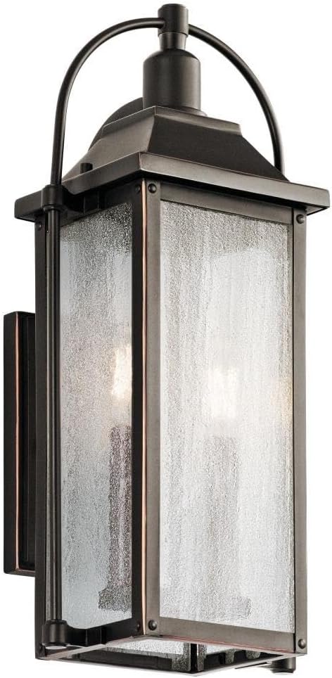 AUCT 14740 - $324 Kichler Harbor Row 18.5" 2 Light Outdoor Wall Light wit