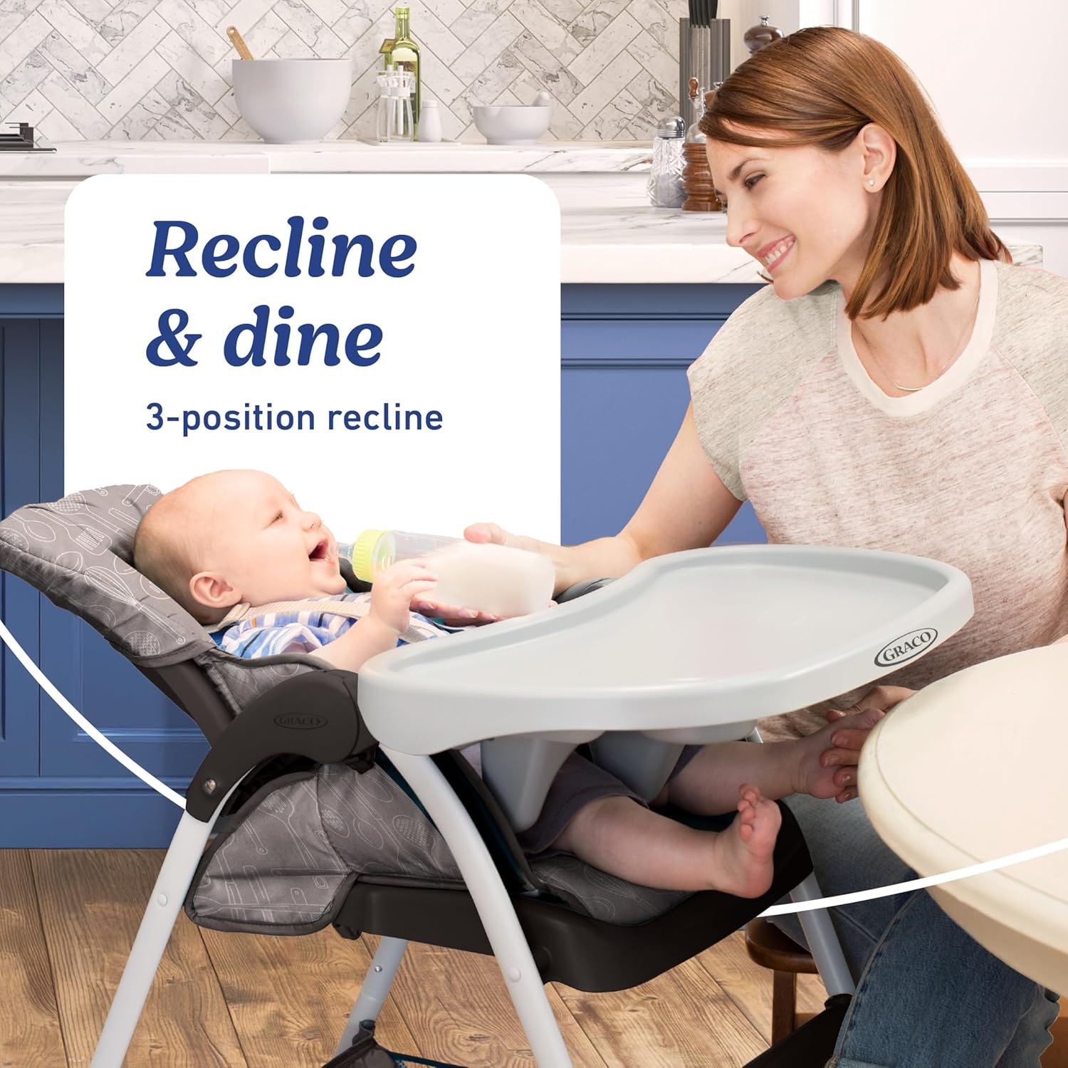 AUCT 17251 - $100 Graco Slim Snacker High Chair, Ultra Slim, Fast-Folding, Multiple Recline Positions, - Image 4