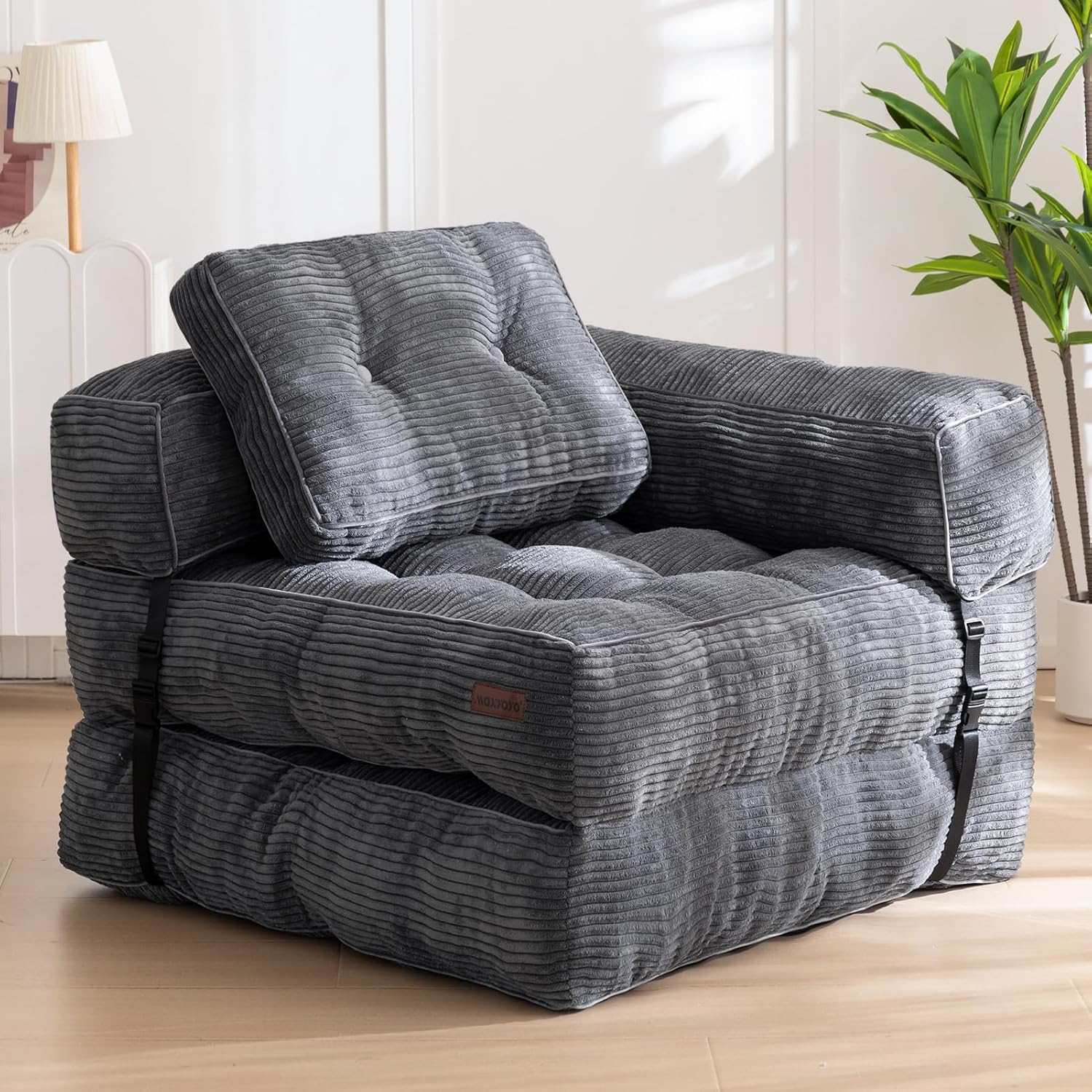 AUCT 14435 - $120 MAXYOYO Folding Sofa Bed, L-Shaped Convertible Sofa Bed
