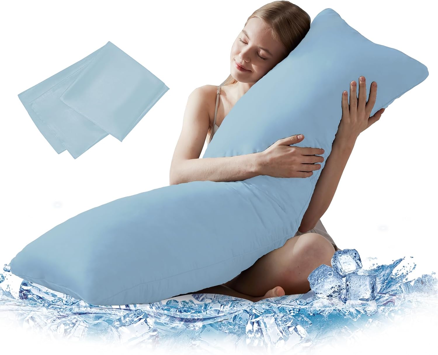 AUCT 14551 - DOWNCOOL Large Body Pillow Insert with Cooling Cover - Soft