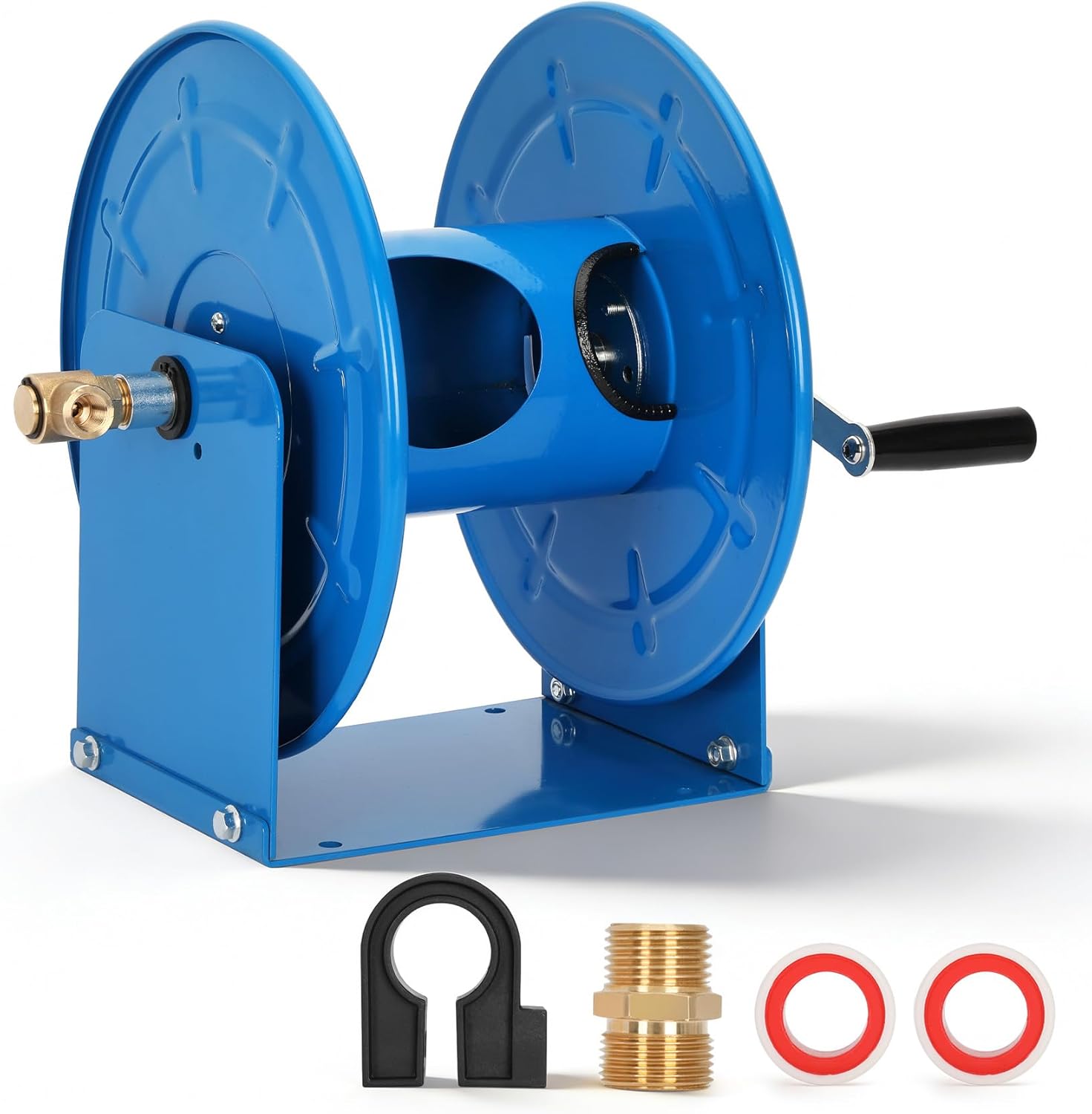 AUCT 16335 - $189 Pressure Washer Hose Reel 100FT x 3/8"/ 200FT x 1/4", 4000 PSI Hose Reel | Heavy Duty