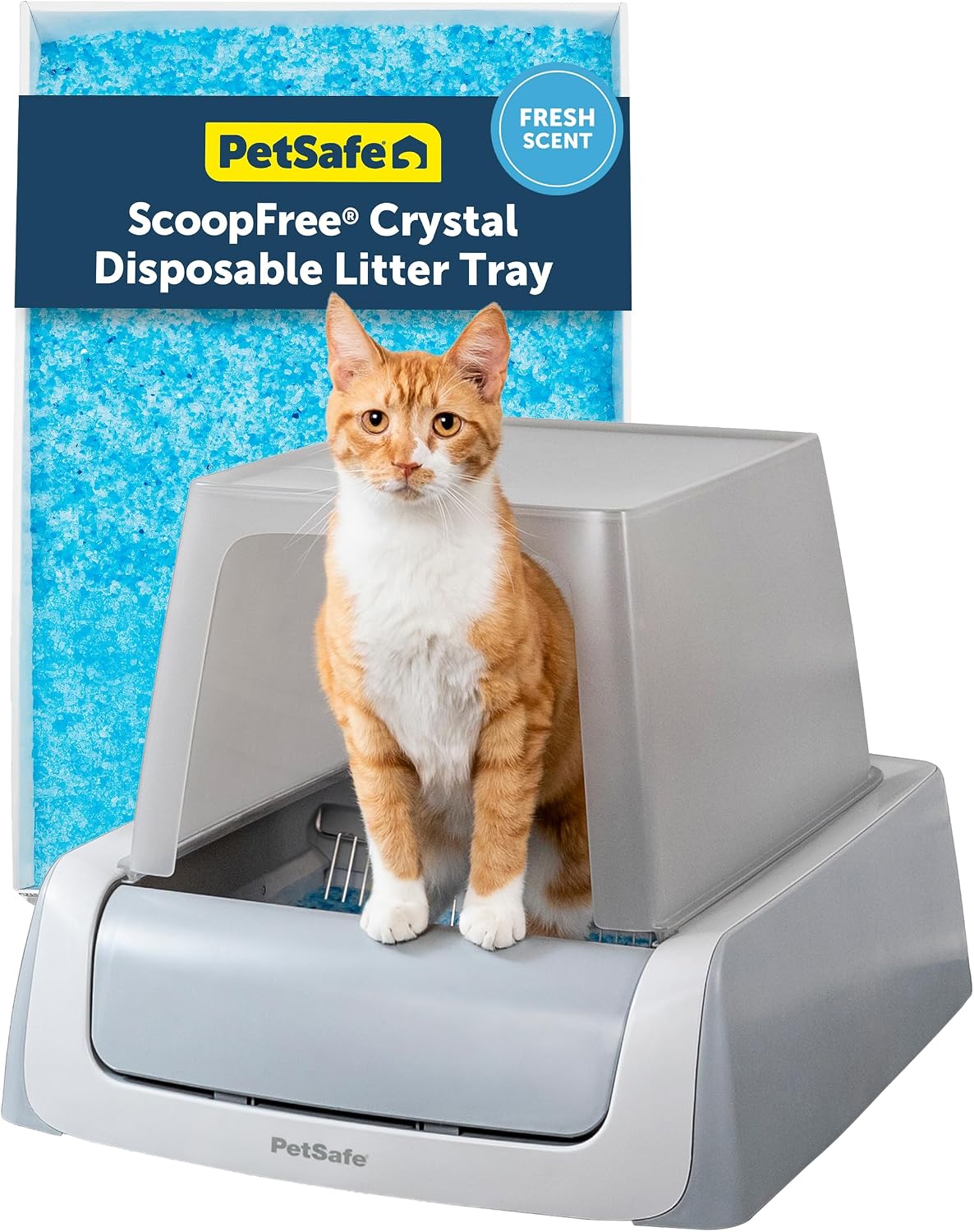 AUCT 15421 - $230 PetSafe ScoopFree Crystal Pro Legacy Self-Cleaning Automatic Cat Litter Box - Front-E