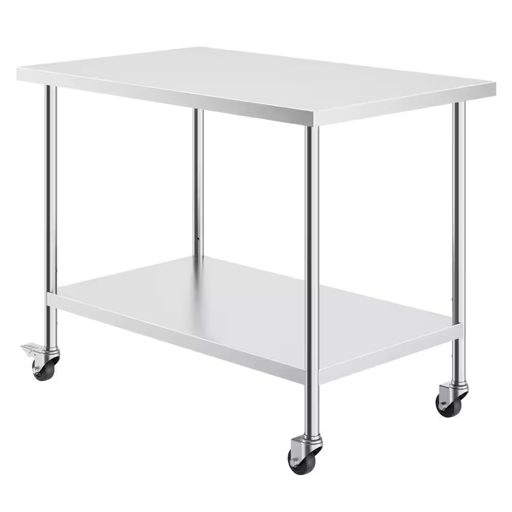 AUCT 14399 - $160 30 x 48 x 38 in. Stainless Steel Work Table, Heavy Duty
