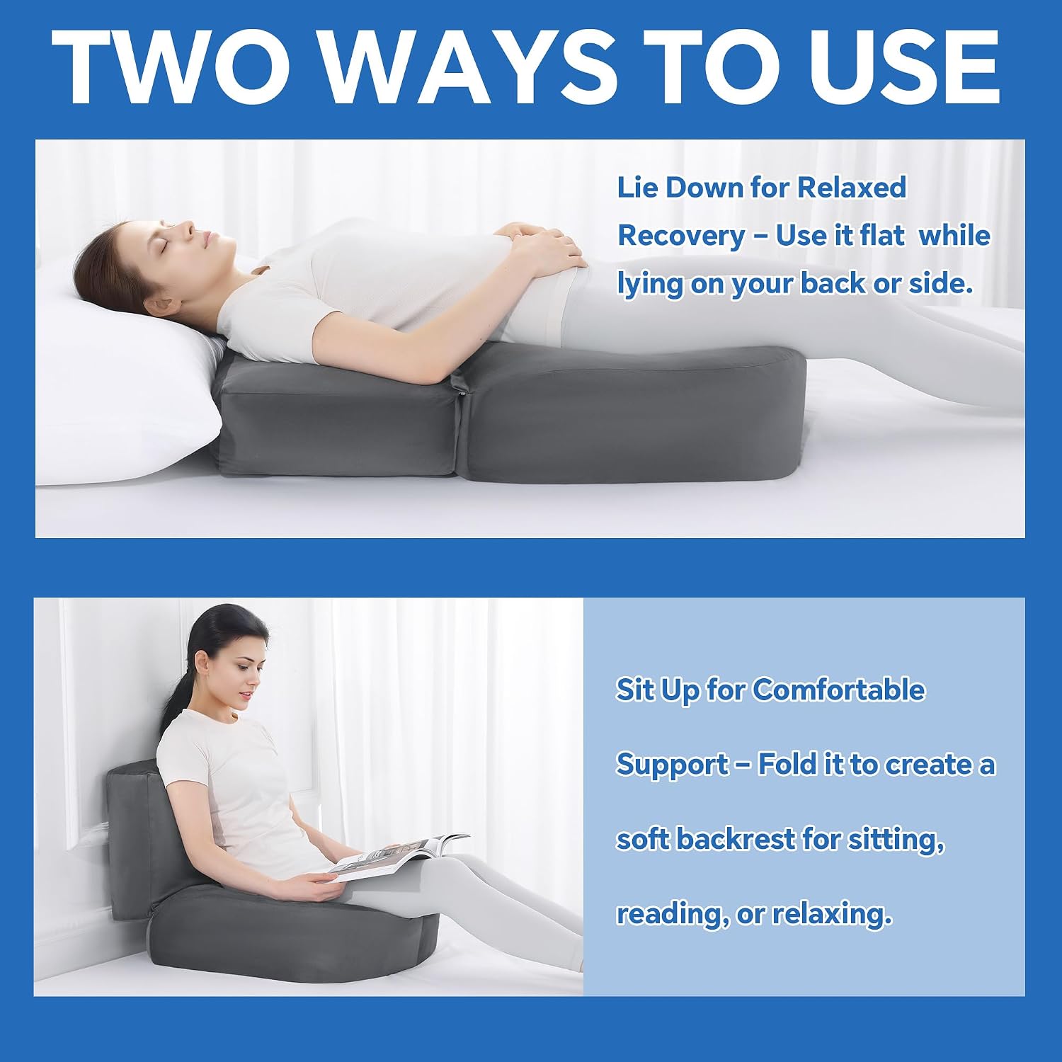 AUCT 16411 - $60 HOMBYS Extra Long BBL Pillow After Surgery for Sleeping & Sitting, Brazilian Butt Lift - Image 4