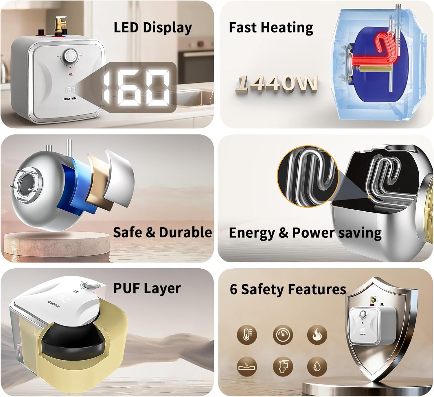 AUCT 14426 - $219 2.5 Gallon Hot Water Heater Electric - Compact Under Si - Image 4