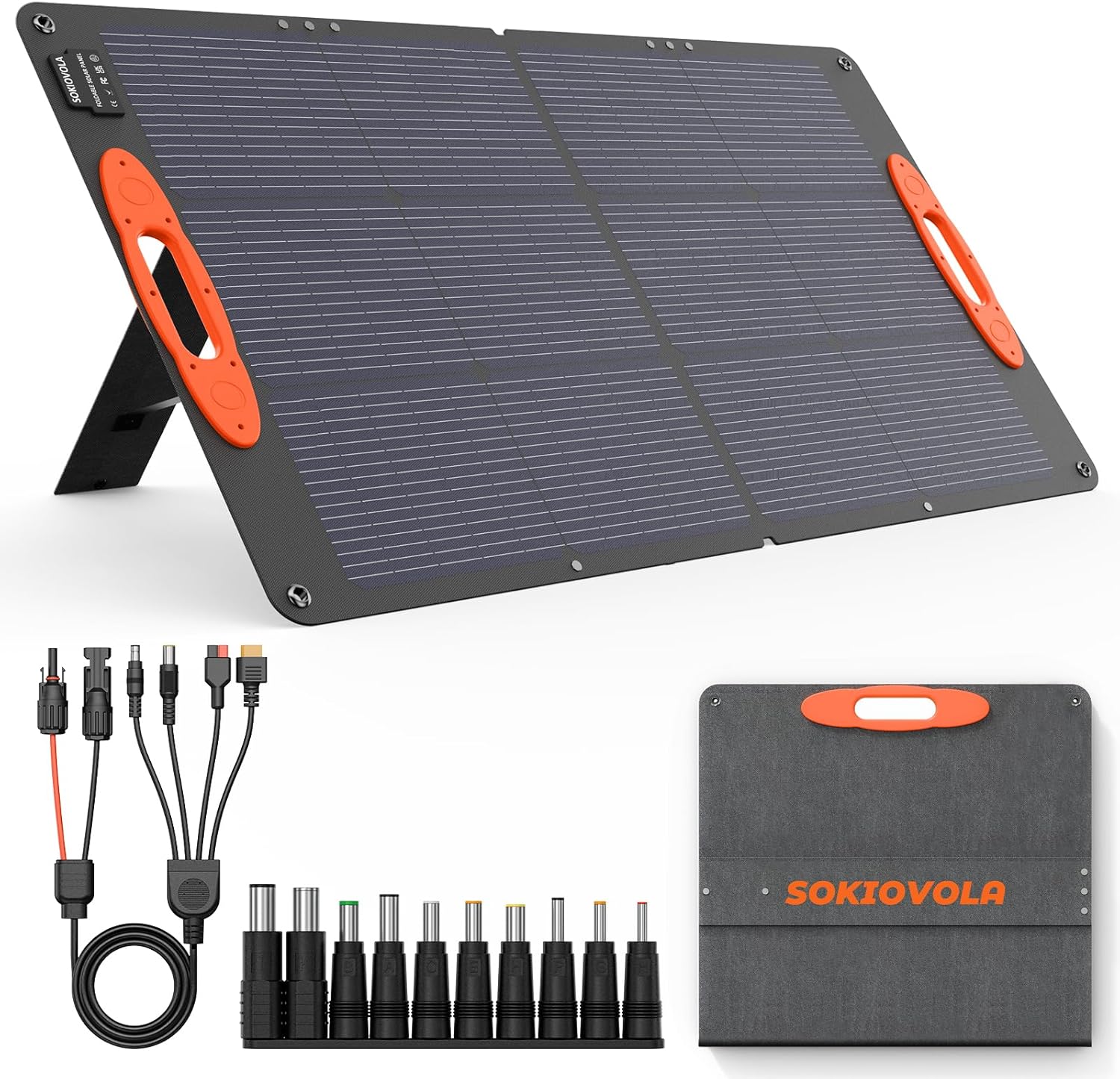AUCT 14635 - $86 SOKIOVOLA N-Type 16BB 100W Portable Solar Panel 18V ETFE