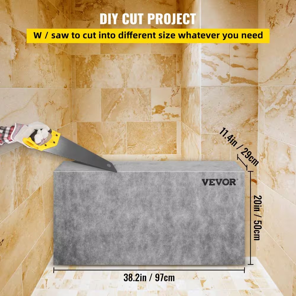 AUCT 17363 - $205 Tile Shower Seat 38.2 In. x 11.4 In. x 20 In. Factory Waterproof and 100% Leak-Proof - Image 4
