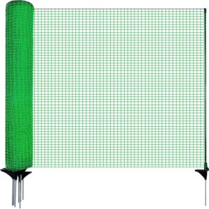 AUCT 15664 - $56 HIDALIFE Temporary Fence with Posts,3'x50' Safety Barrier for Dog Snow Plastic Mesh Fe