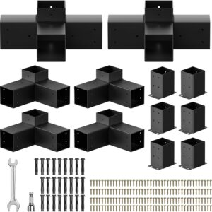 AUCT 15434 - $150 Pergola Kit, Pergola Bracket kit for 4"x 4" (Inner 3.5" X 3.5") Lumber, DIY Pergolas