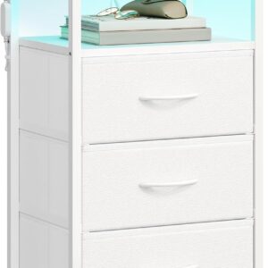AUCT 14776 - SONGMICS BELLAH Collection - Nightstand with Charging Statio